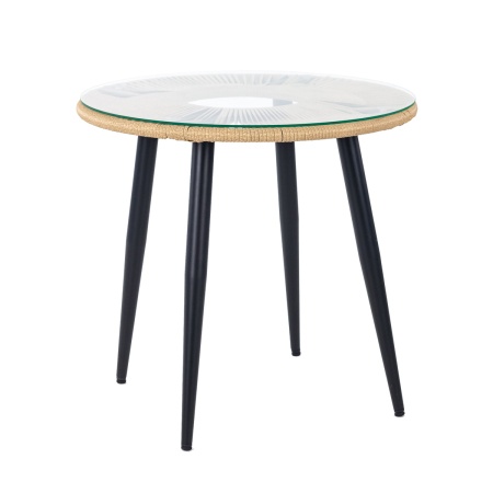 Стол обеденный NUAR круглый со стеклом