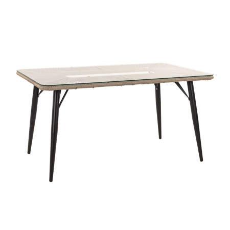 Стол обеденный NUAR прямоугольный со стеклом