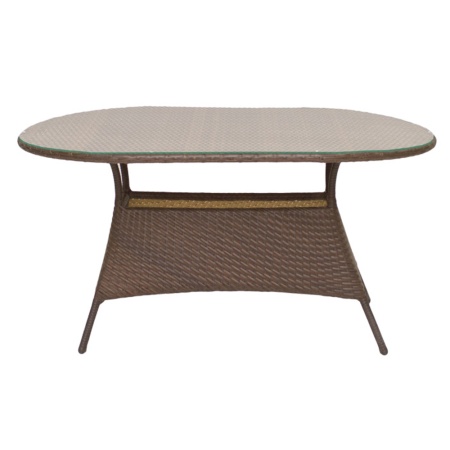 Стол VERONA овальный со стеклом 