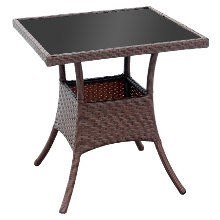 Стол MONREAL квадратный со стеклом