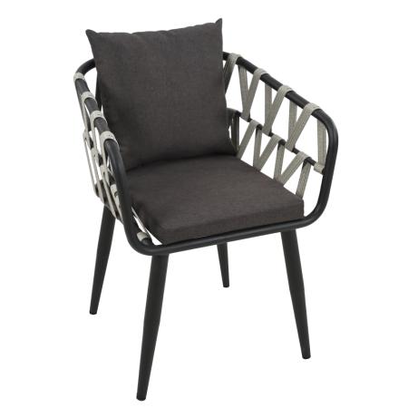 Стул LIMA с 2 подушками (Эрба стейпл графит, 58х58хН80, Сталь, , estera темно-серый)