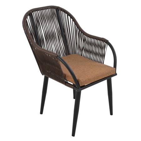 Стул NUAR с подушкой (разборный) (Эрба стейпл коричневый, 60х70хН93, Сталь, Разборный, estera тауп)