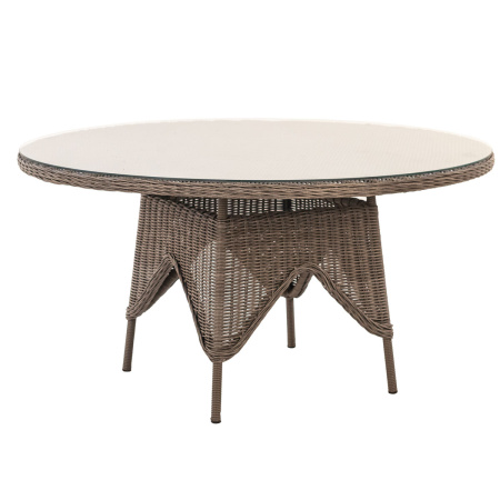 Стол обеденный AMARO/PARADISE круглый со стеклом