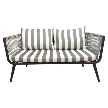 Диван ТИНТО 2-местный (сталь) с комплектом подушек