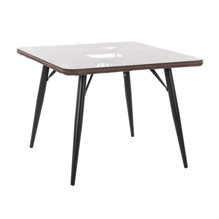 Стол обеденный NUAR квадратный со стеклом