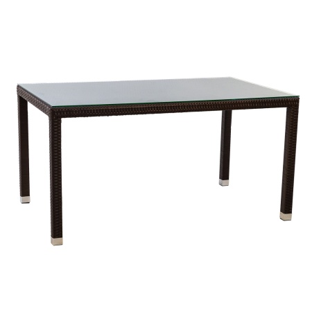 Стол TURIN прямоугольный (цельносварной) со стеклом