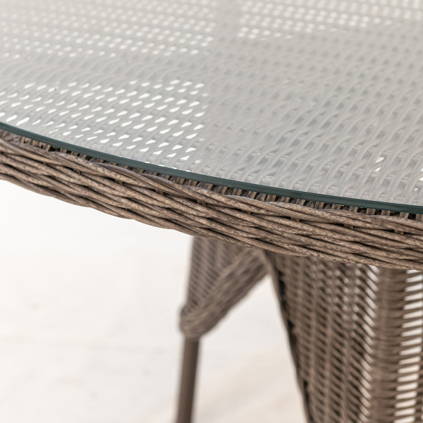 Стол обеденный AMARO/PARADISE круглый со стеклом