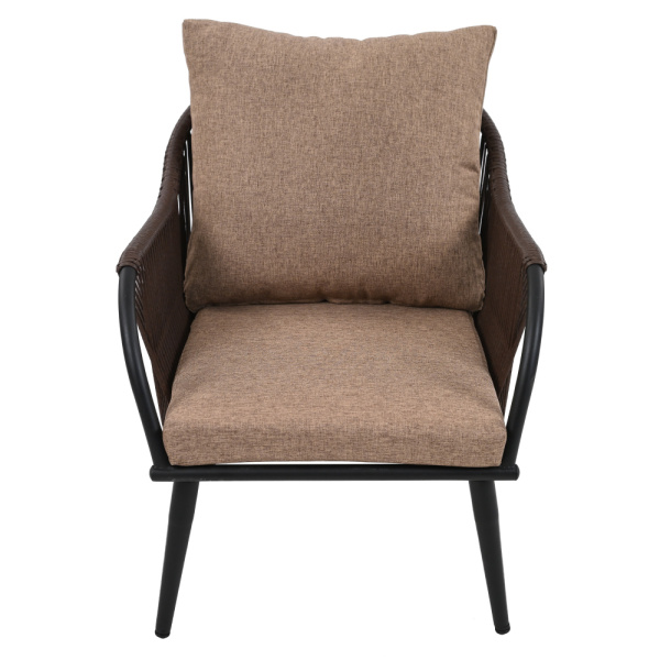 Комплект NUAR (2 кресла) разборные (Эрба стейпл коричневый, Сталь , estera тауп)