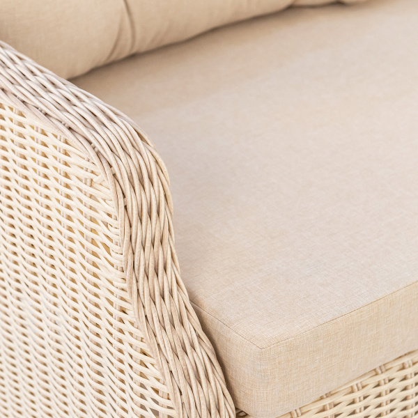 Диван PARADISE 3-местный с комплектом подушек (184х82хН83, Трубка 5 мм айвори, Алюминий, Prima шоколадный)