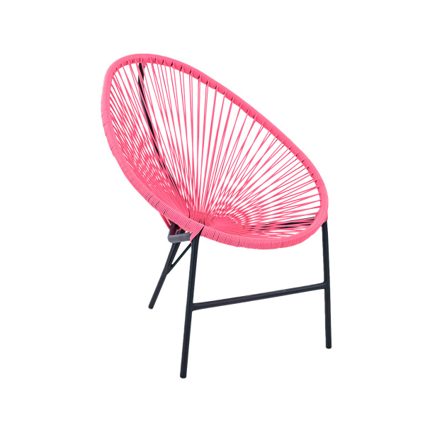 Комплект ACAPULCO (2 стула) (Прут soft розовый, Сталь Чёрный, без подушки(ек))