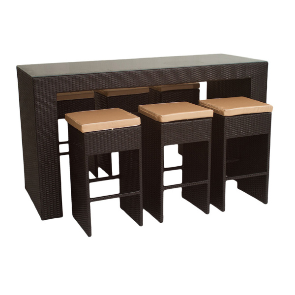 Стол барный PONT со стеклом