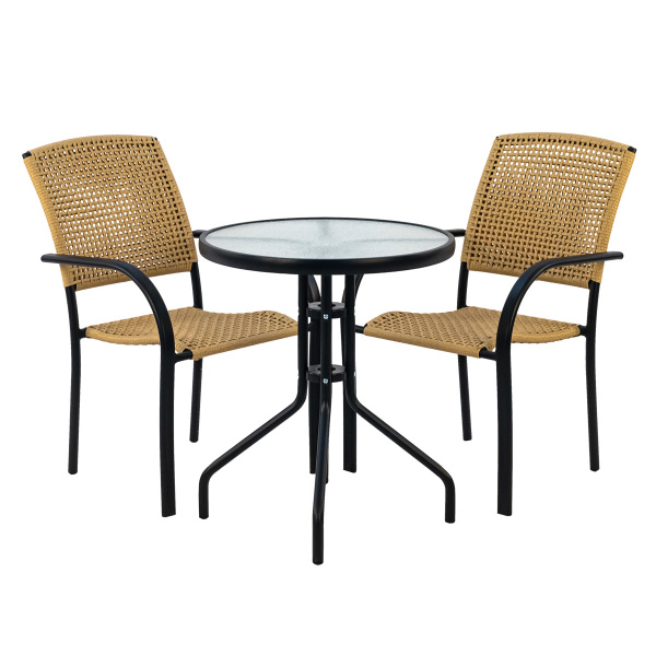 Комплект (Стул БРУТ 2шт, Стол КАФЕ d60)