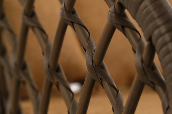 Диван BRONTE 2-местный с комплектом подушек (алюминий) (120х78хН92,5, Трубка 10-13 мм темно-коричневый, Алюминий, estera песочный)