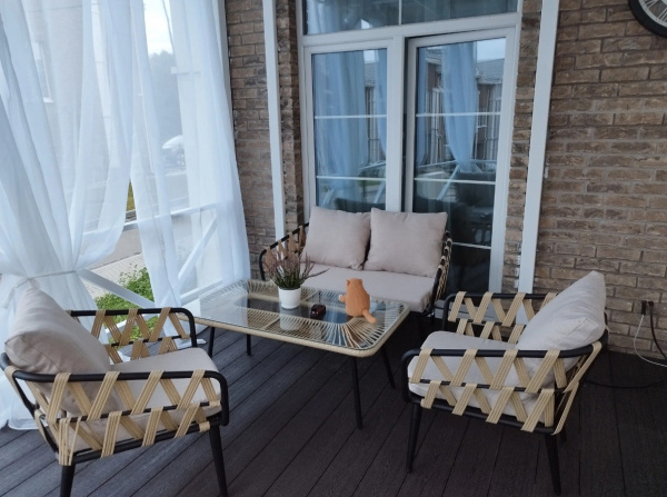 Диван LIMA 2-местный с комплектом подушек (120х68хН68, Эрба стейпл грано, Сталь, estera песочный)