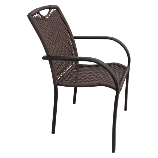 Стул CAFE5 (сталь) без подушки (55х64хН86, Груф тем. коричневый, Сталь Чёрный, Цельносварной)