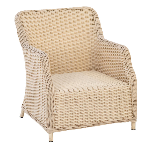 Кресло PARADISE с комплектом подушек (70х82хН83, Трубка 5 мм айвори, Алюминий, Prima айсбери)