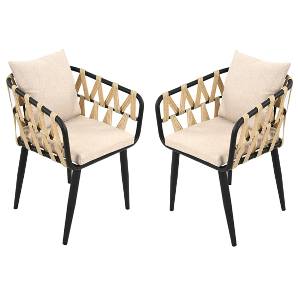 Комплект LIMA (2 стула) (Эрба стейпл грано, Сталь , estera песочный)