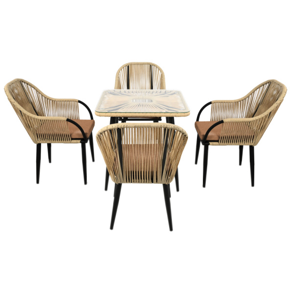 Комплект NUAR обеденный разборный (4 стула, стол обеденный 80х80хН76)