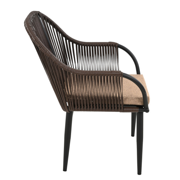 Стул NUAR с подушкой (разборный) (Эрба стейпл коричневый, 60х70хН93, Сталь, Разборный, estera тауп)