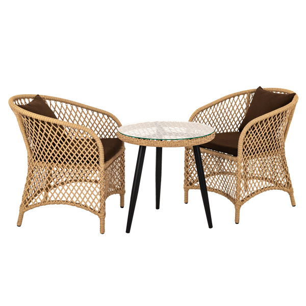 Комплект AURA 2+1 (Кресло 2 шт, стол кофейный D60)