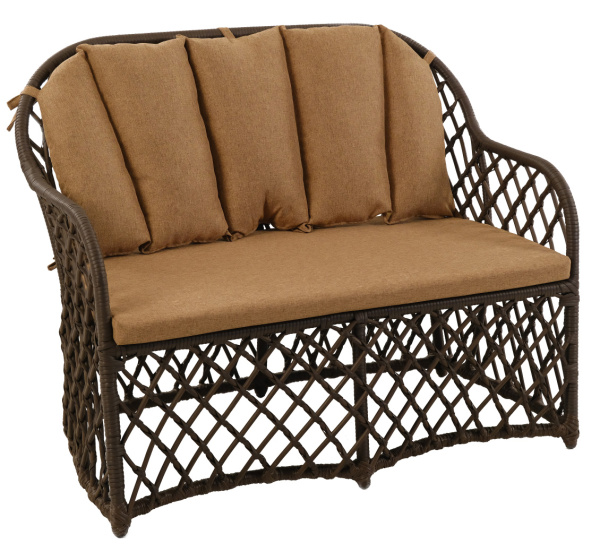 Диван BRONTE 2-местный с комплектом подушек (алюминий)