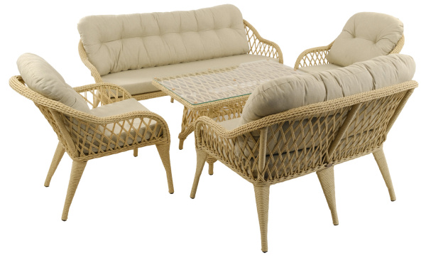 Комплект SONATA лаунж (2 кресла, диван 3-местный, диван 2-местный, стол кофейный) 