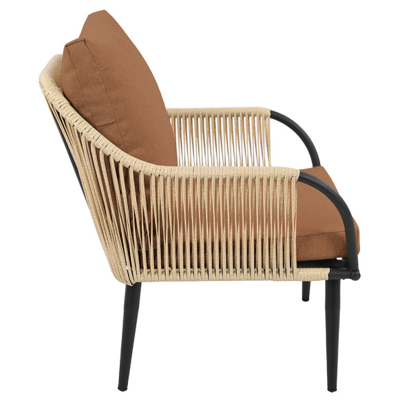 Кресло NUAR разборное с комплектом подушек (70х76хН80, Эрба стейпл грано, Сталь, estera тауп)