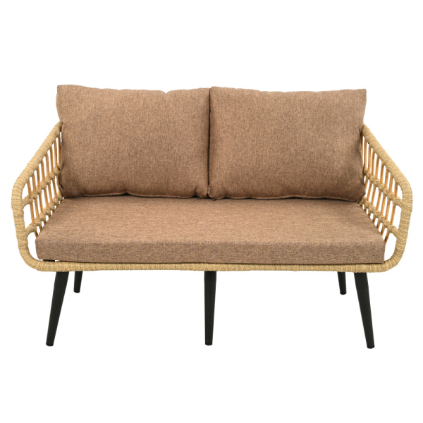 Диван LIANA 2-местный с комплектом подушек (, Эрба плессе грано, Алюминий, estera тауп)