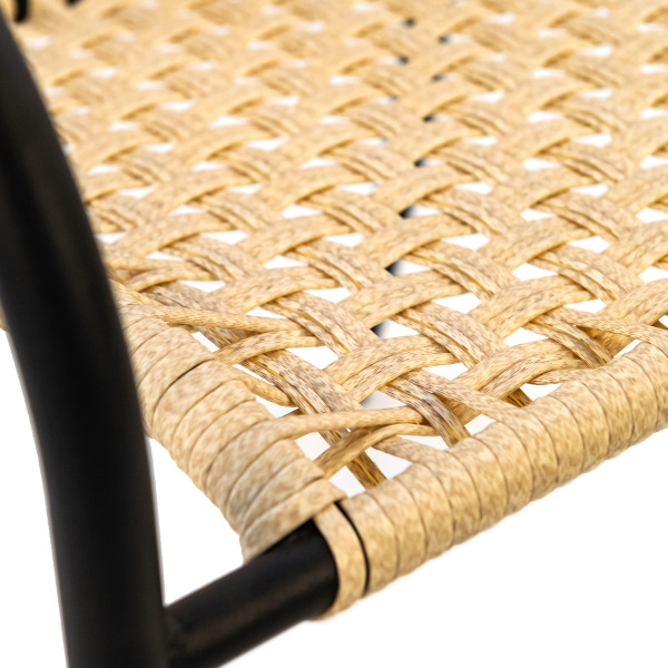 Стул AURA без подушки (Эрба стейпл айвори, Сталь, 53х60хН80)