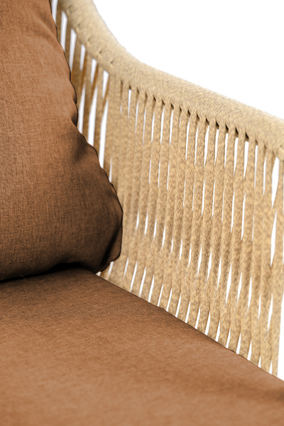 Диван NUAR 3-местный разборный с комплектом подушек (181х76хН79, Эрба стейпл грано, Сталь, estera тауп)