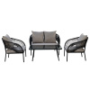 Комплект LUNA лаунж (2 кресла, диван 2-местн, стол журнальный)