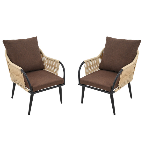 Комплект NUAR (2 кресла) разборные (Эрба стейпл коричневый, Сталь , estera тауп)