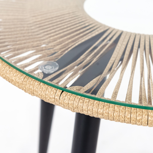 Стол обеденный NUAR круглый со стеклом