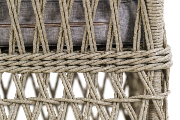 Диван RIVIERA 2-местный с комплектом подушек (120х83хН102, Эрба твист графит, Алюминий, Prima серый)