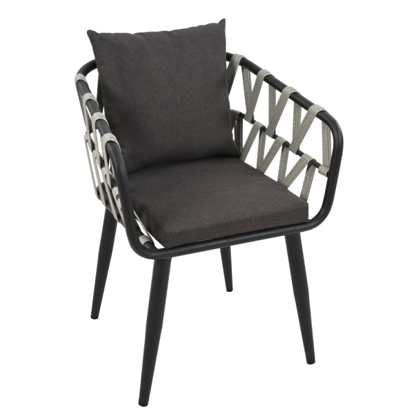 Комплект LIMA обеденный (4 стула+стол 80х80х76) (Эрба стейпл графит, Сталь , estera темно-серый)