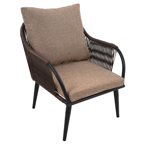 Комплект NUAR (2 кресла) разборные (Эрба стейпл коричневый, Сталь , estera тауп)