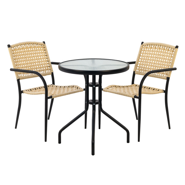 Комплект (Стул AURA 2шт, Стол CAFE d60)